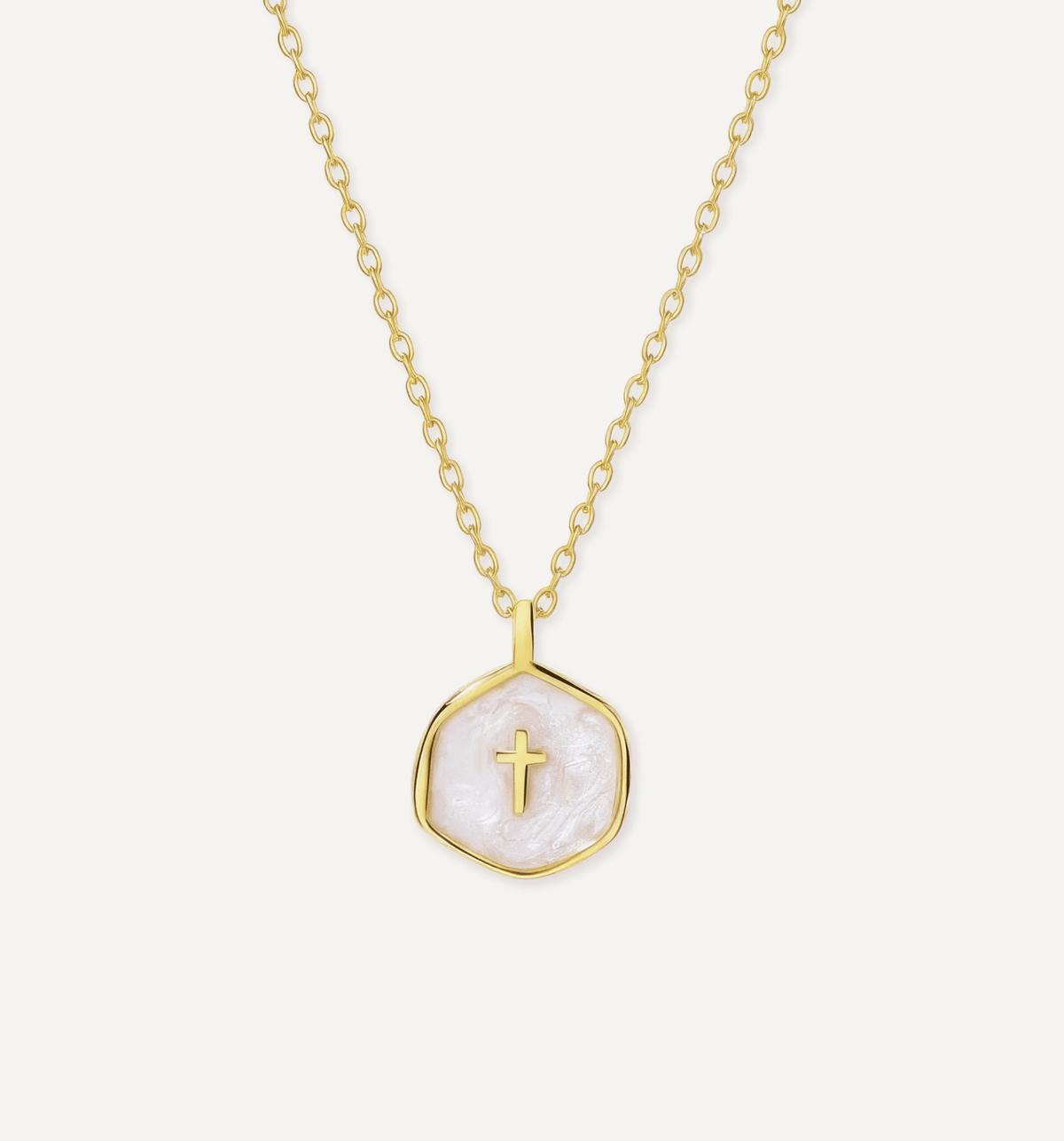 The Pearl Cross Necklace