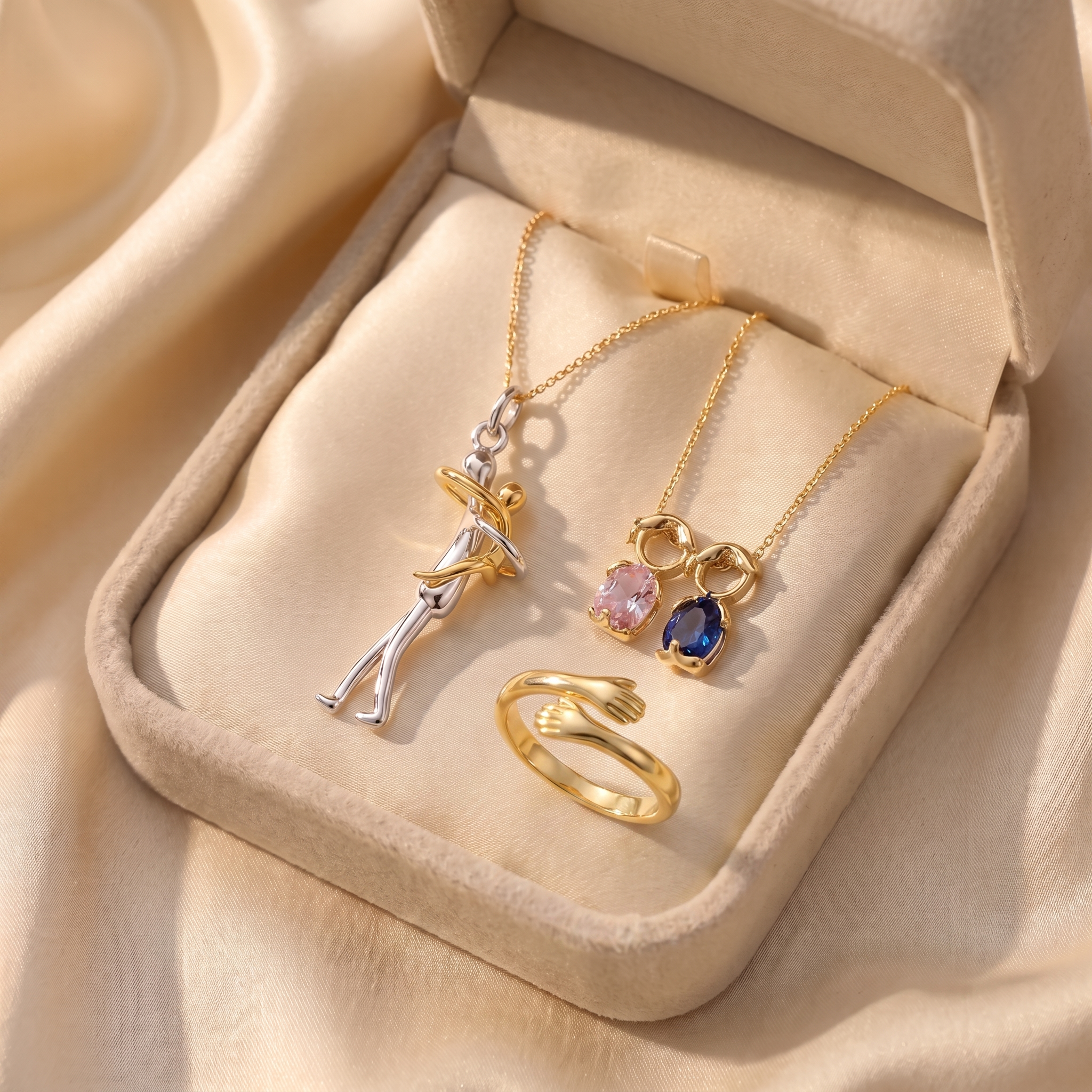The Family Matching Set (Forever Mine + Embrace Necklace + Gold Ring)