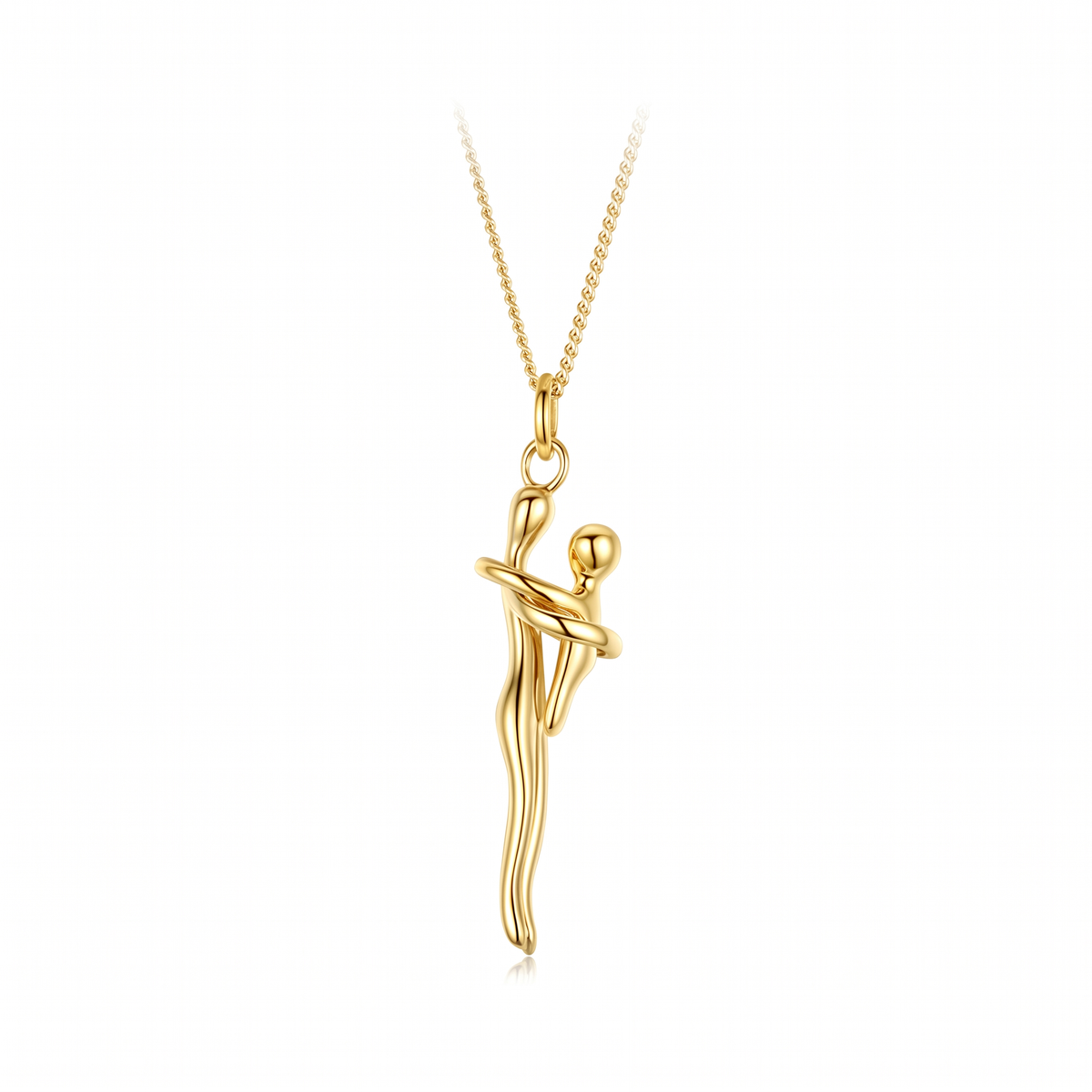 The Embrace Necklace gold mom and kid #Necklace design_Mom and Kid