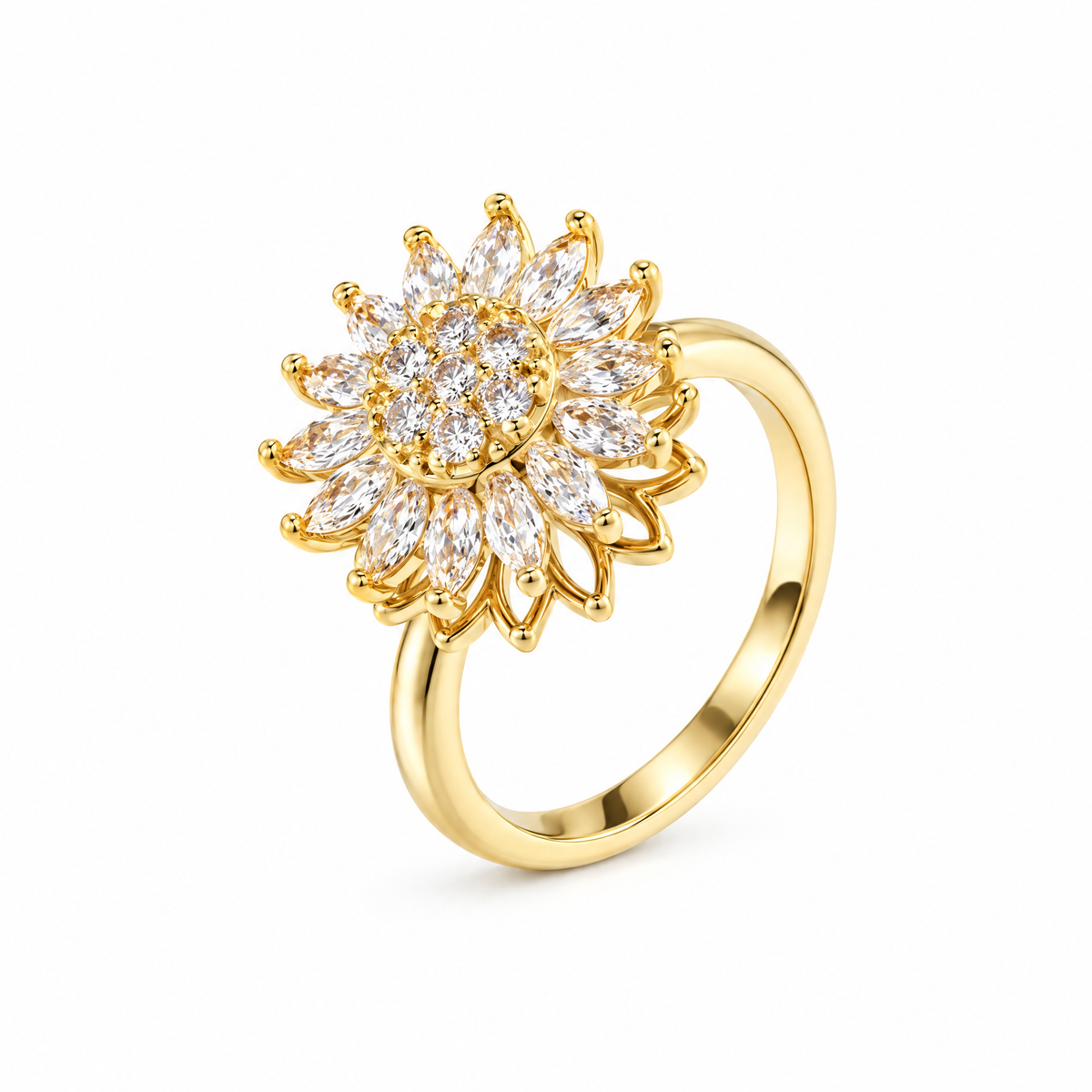 The Bloom Ring (Gold), spinning ring