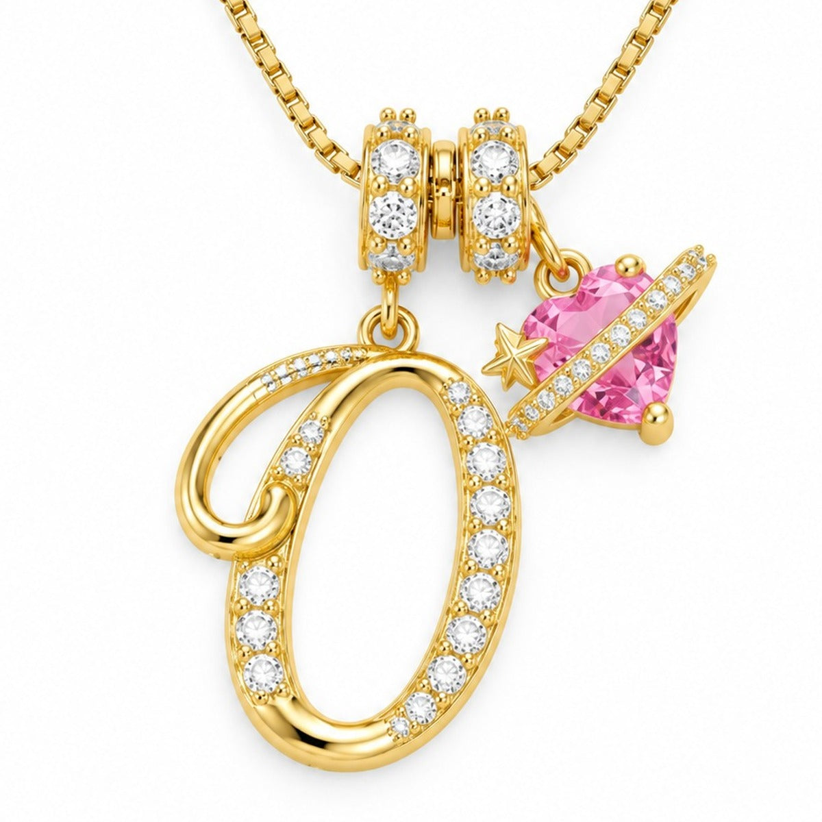 The Sweetheart Initial Necklace Gold letter O