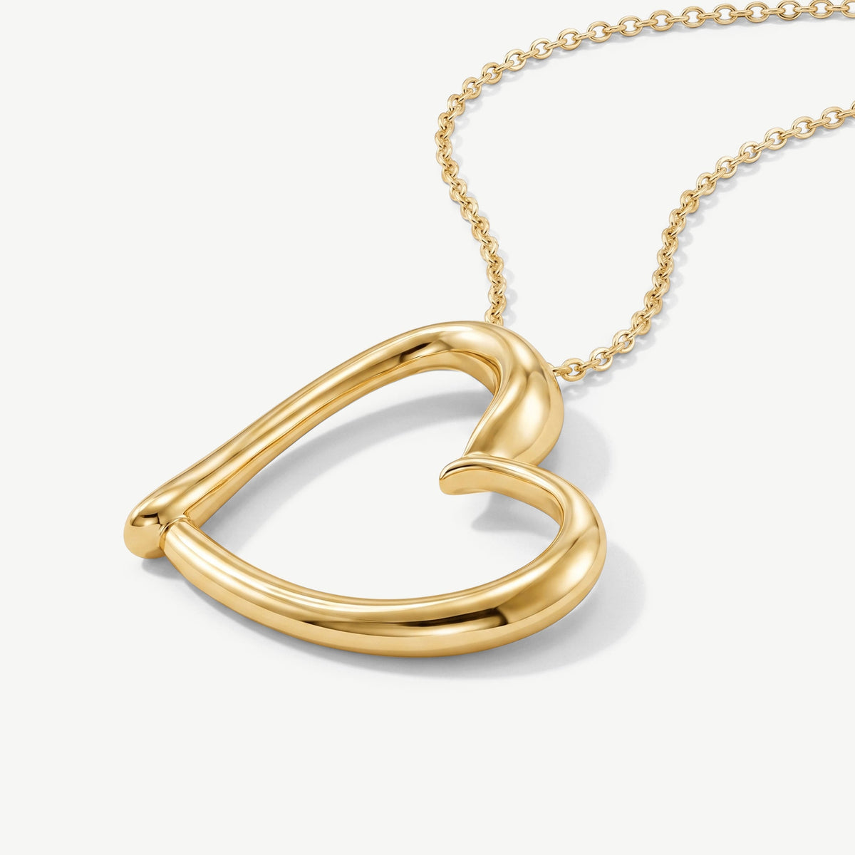The Engraved Beads Heart Necklace