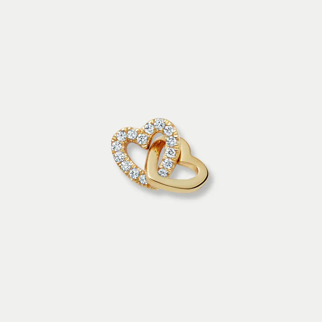 Interlocking Double Heart Charm