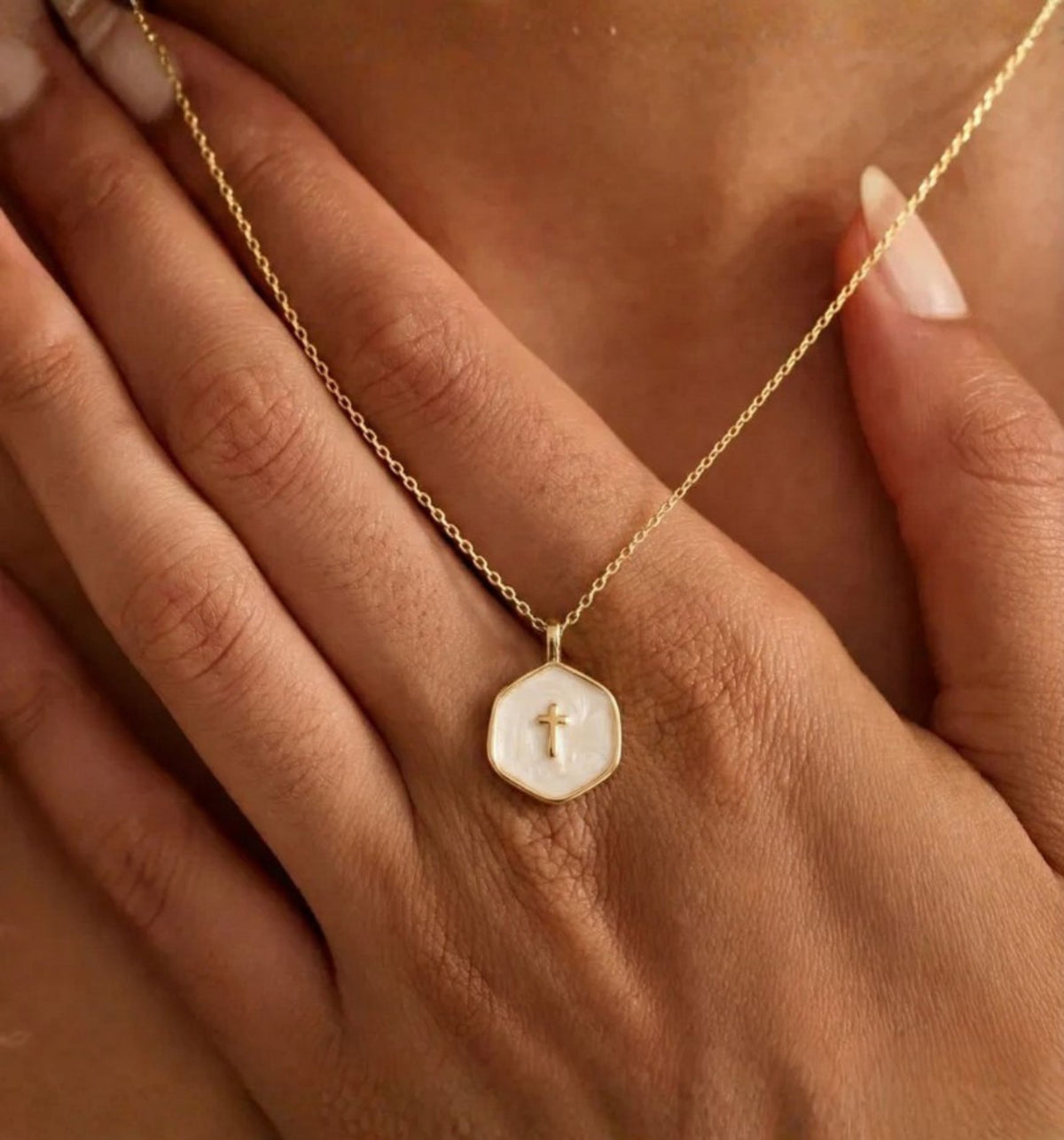 The Pearl Cross Necklace