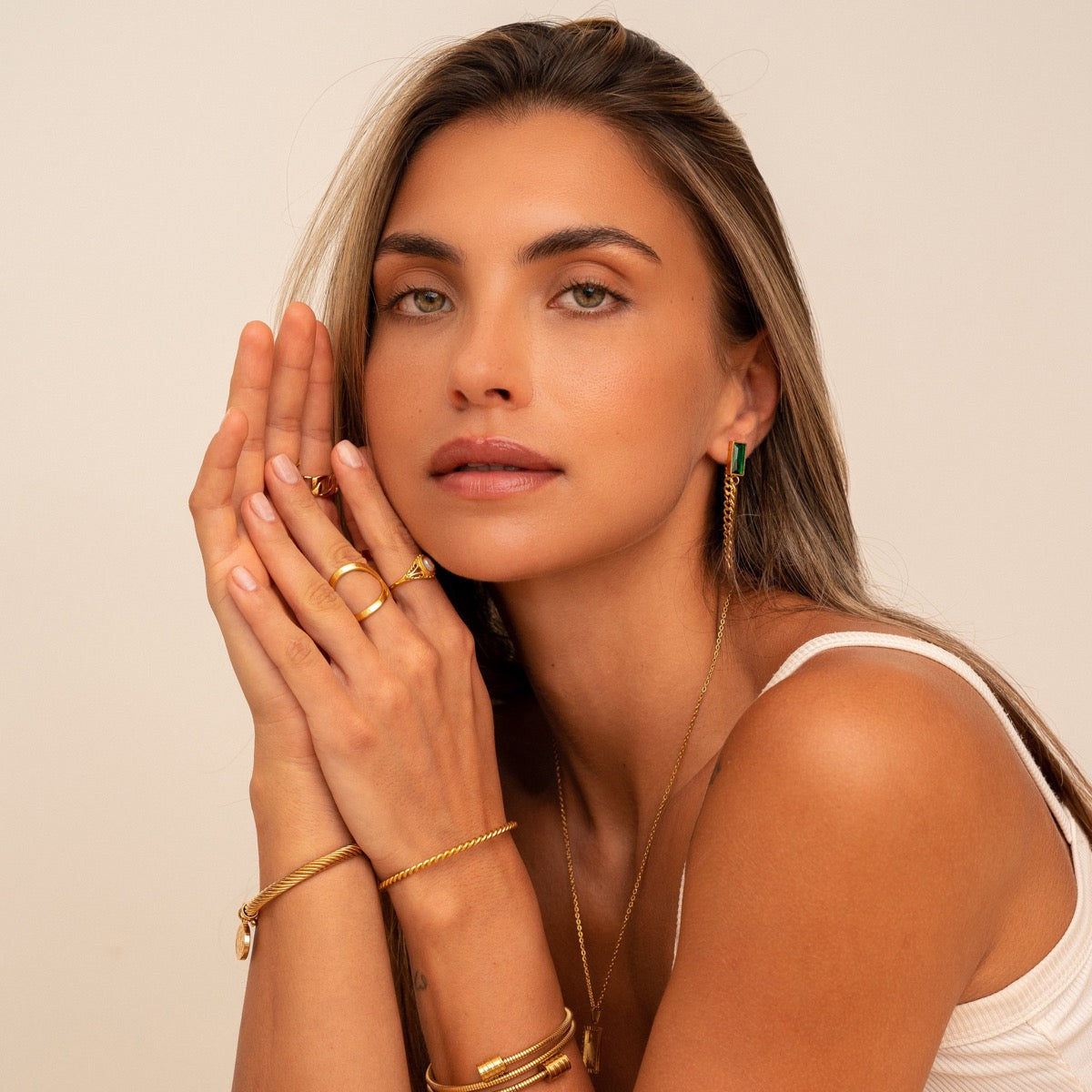 Esmeralda Chain Earrings