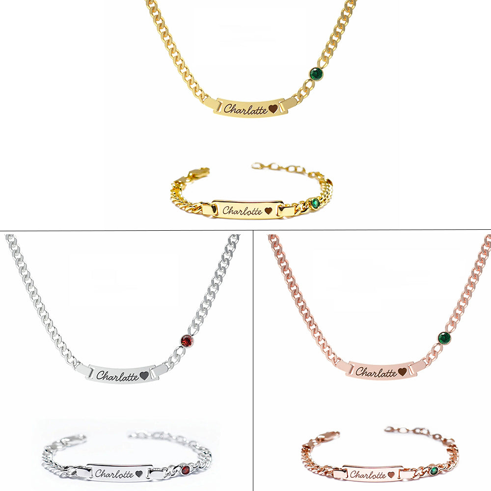 The Little Name Set shown in all three finishes