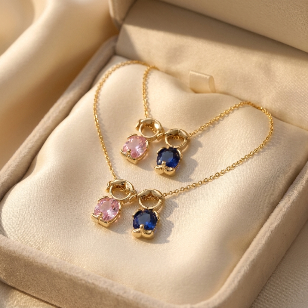 The Family Matching Set: two Forever Mine Necklaces in a gift box