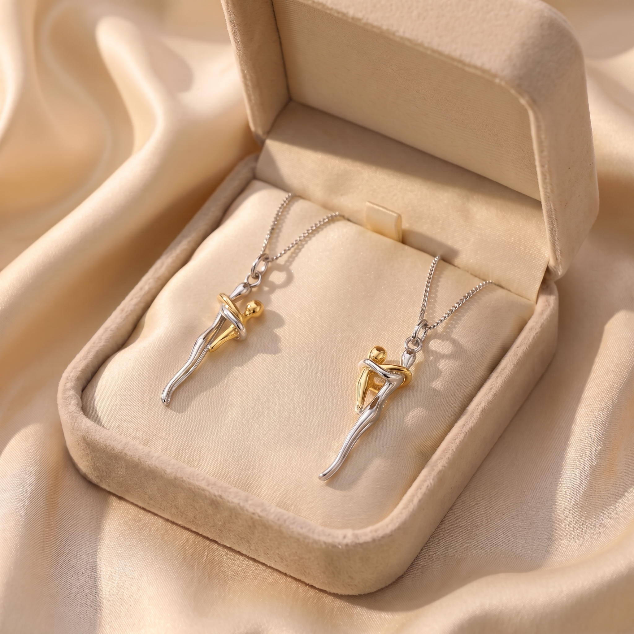 The Family Matching Set (2x Embrace Necklace + Gold Ring)