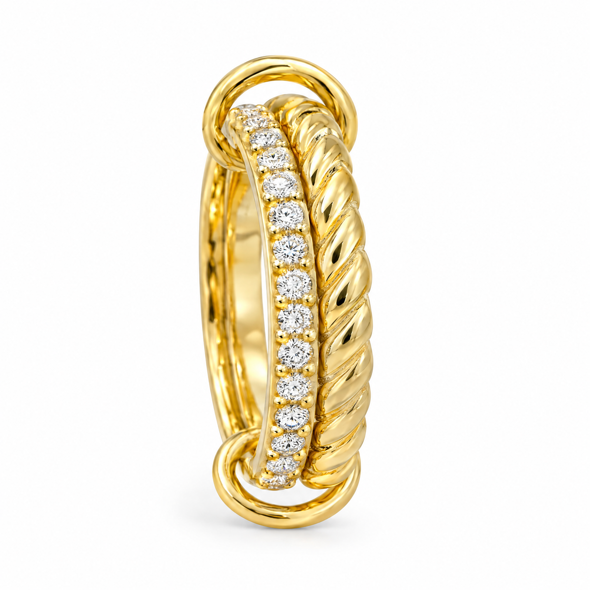 The Intertwined Ring (Gold), spinning ring