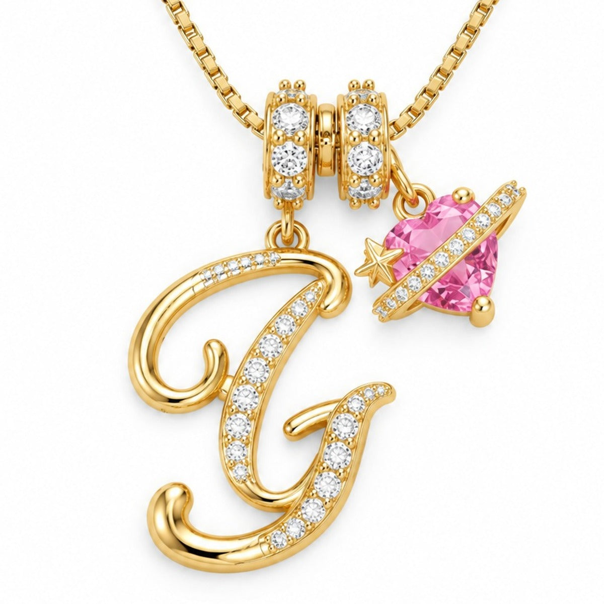 The Sweetheart Initial Necklace Gold letter G