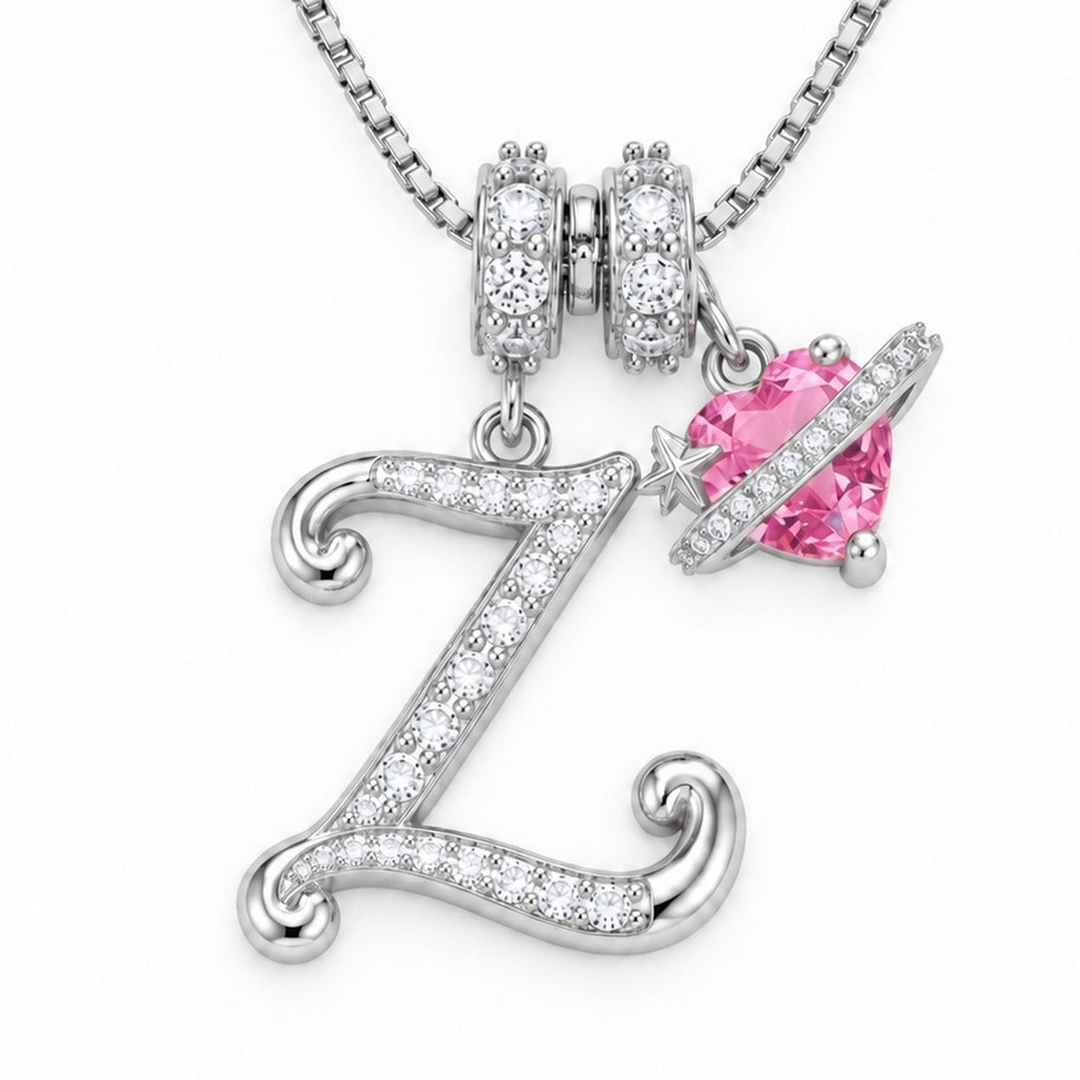 The Sweetheart Initial Necklace Silver letter Z